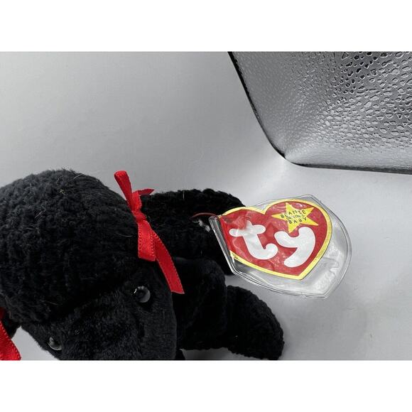 TY Beanie Baby Babies Stuffed Animal Plush Black Poodle GiGi 1998 - Picture 8 of 12